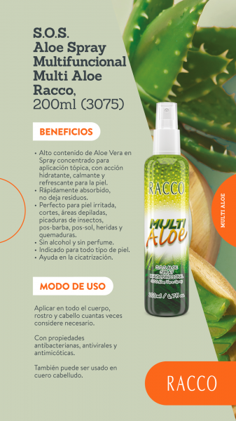 S.O.S. Aloe Spray Multifuncional Multi Aloe, 200ml (3075)